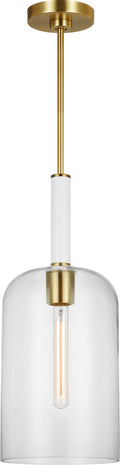 Monroe Cylinder Pendant | Burnished Brass