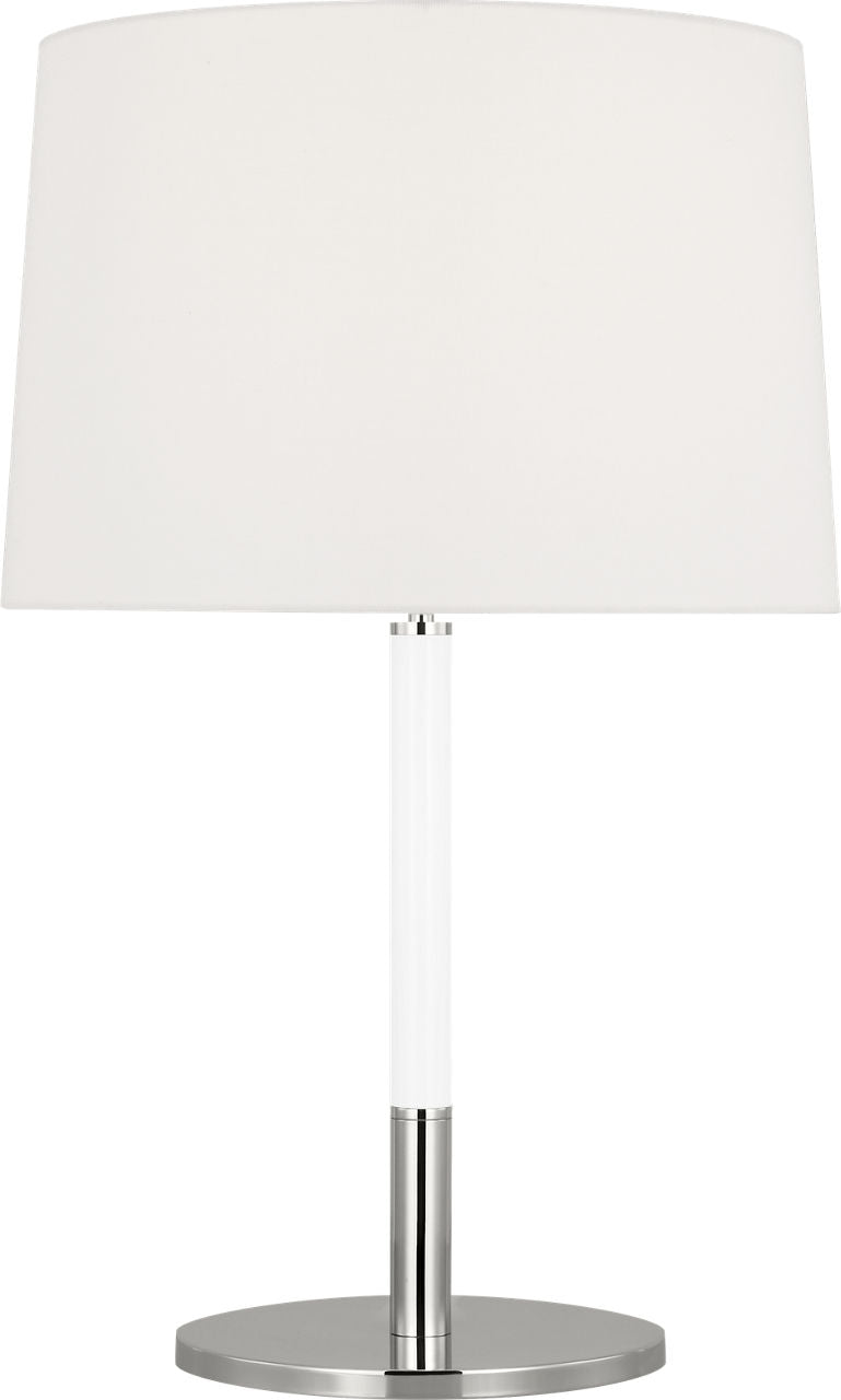 Monroe Medium Table Lamp | Polished Nickel and Glossy White