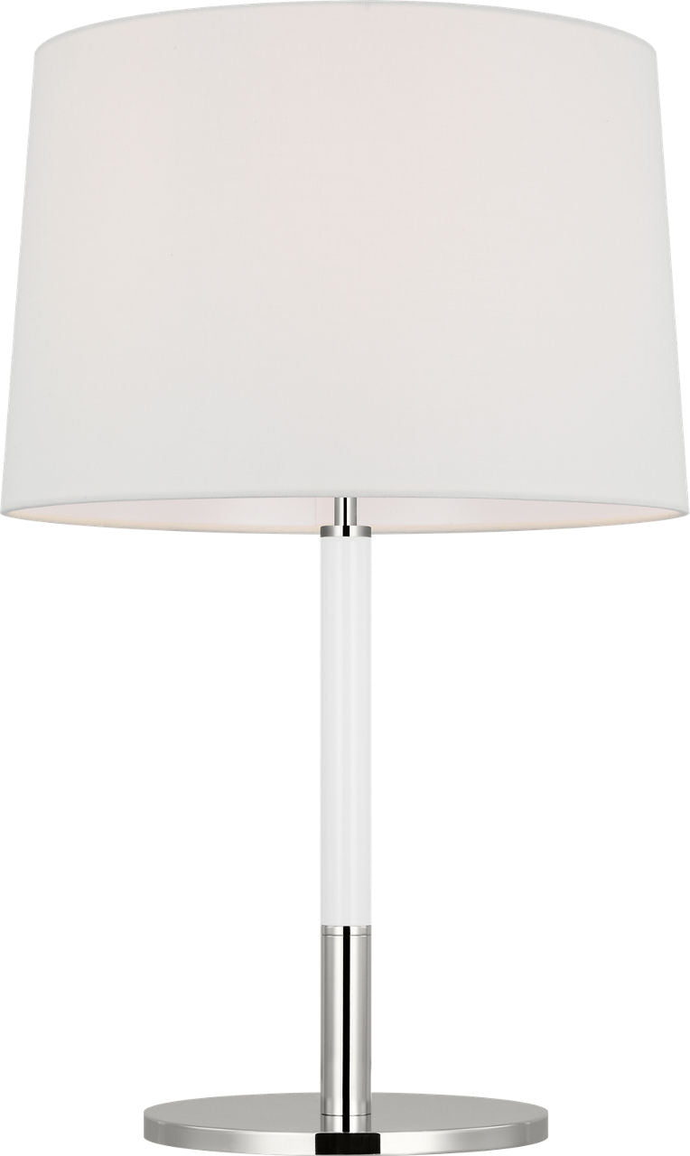 Monroe Medium Table Lamp | Polished Nickel and Glossy White