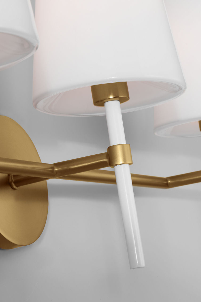 Monroe 3-Light Bath Sconce | Burnished Brass