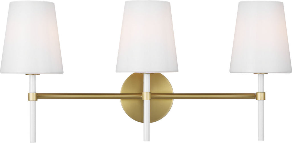 Monroe 3-Light Bath Sconce | Burnished Brass