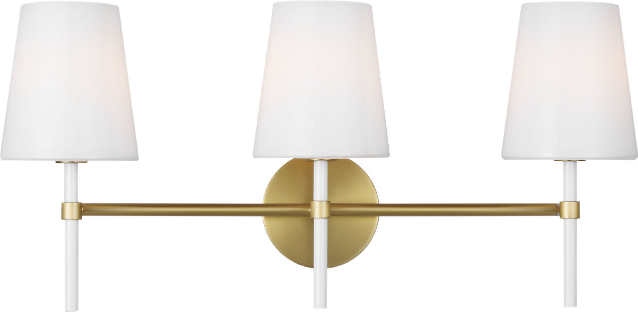 Monroe 3-Light Bath Sconce | Burnished Brass