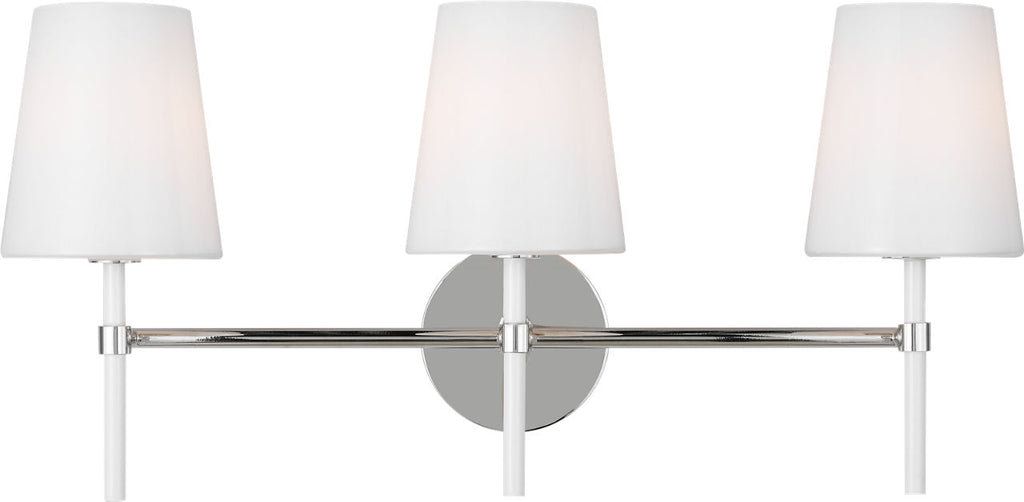 Monroe 3-Light Bath Sconce | Polished Nickel