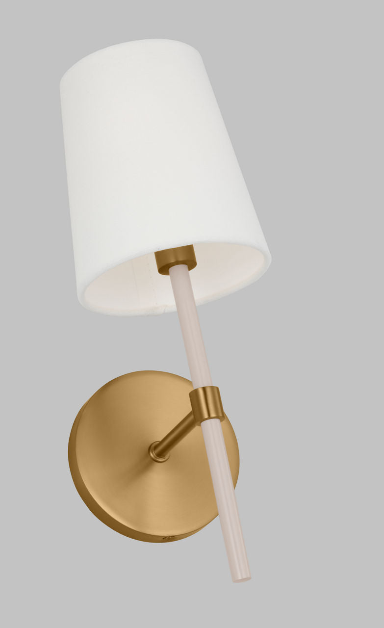 Monroe Small Sconce | Burnished Brass and Blush