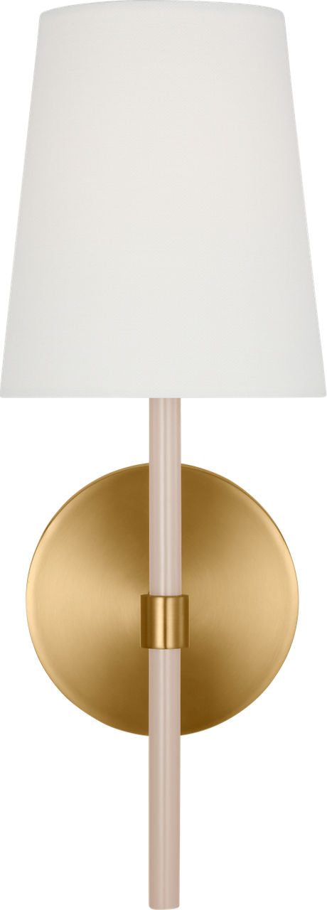 Monroe Small Sconce | Burnished Brass and Blush