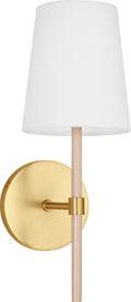 Monroe Small Sconce | Burnished Brass and Blush