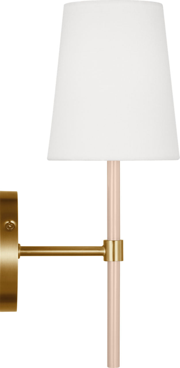 Monroe Small Sconce | Burnished Brass and Blush