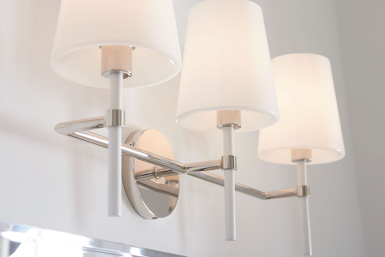 Monroe 3-Light Bath Sconce | Polished Nickel