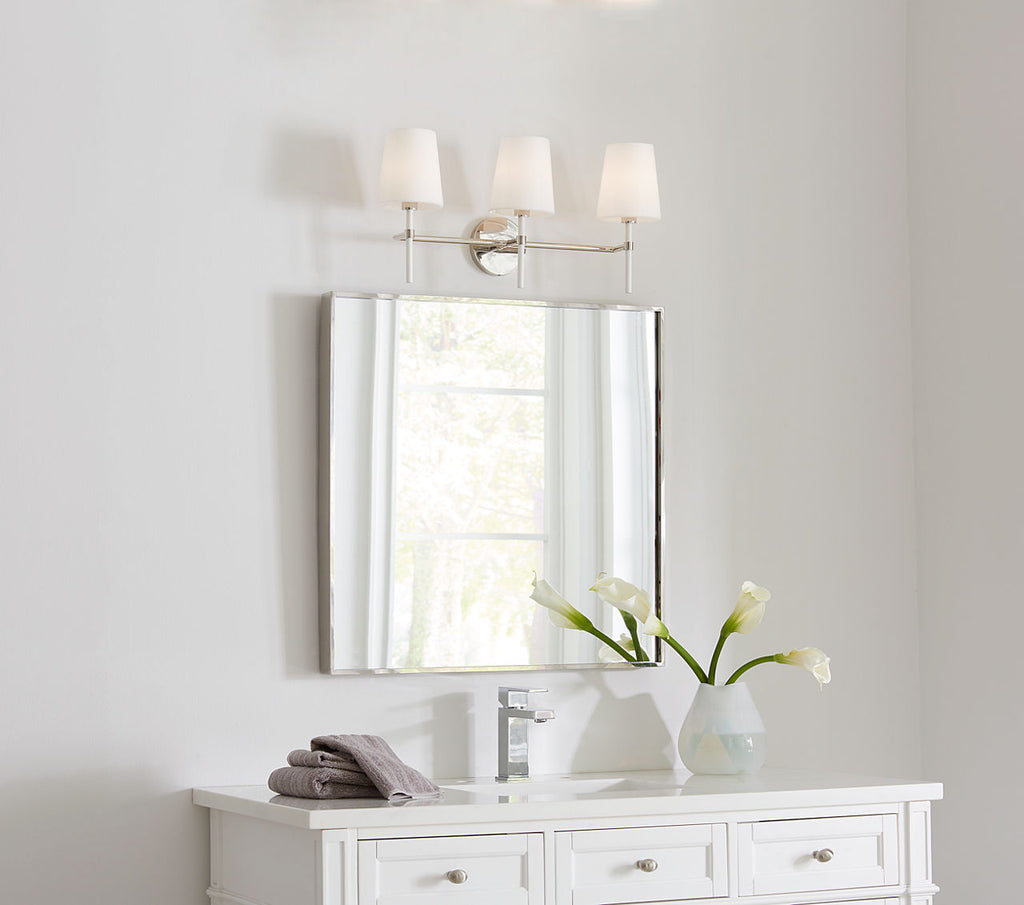 Monroe 3-Light Bath Sconce | Polished Nickel