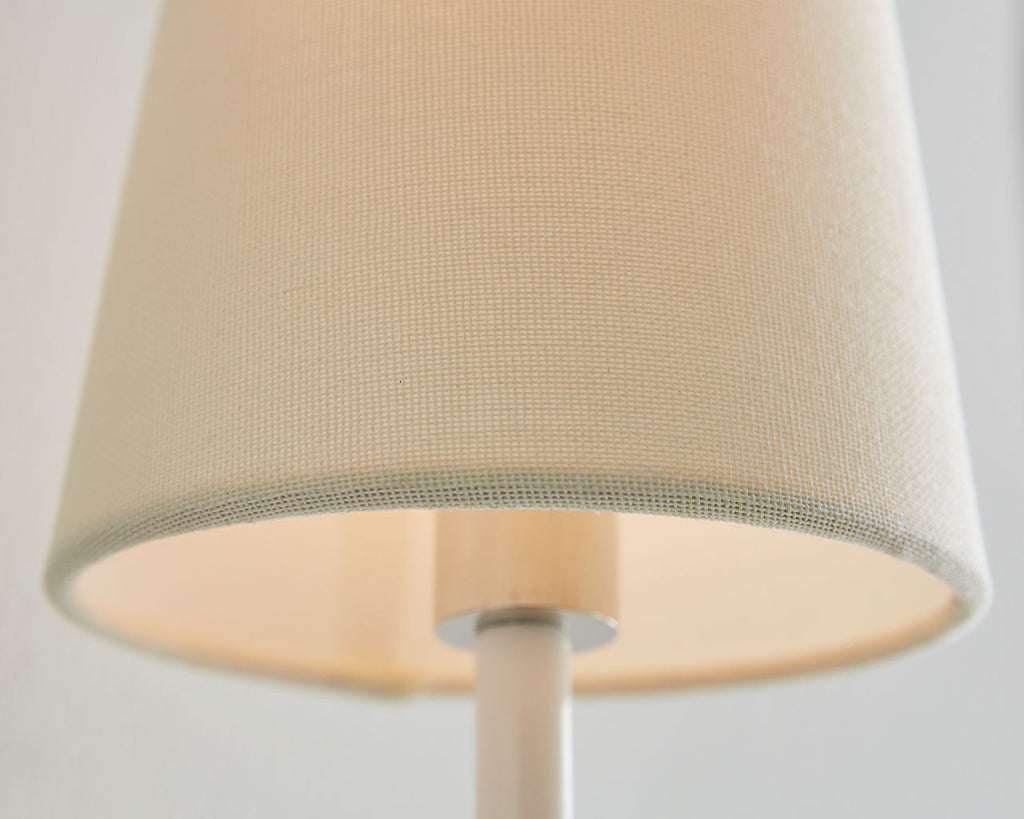 Monroe Small Sconce | Polished Nickel and Glossy White