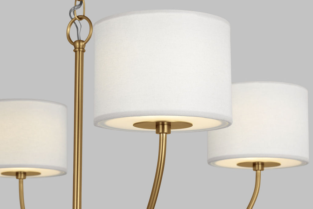 Sawyer Small Chandelier Burnished Brass