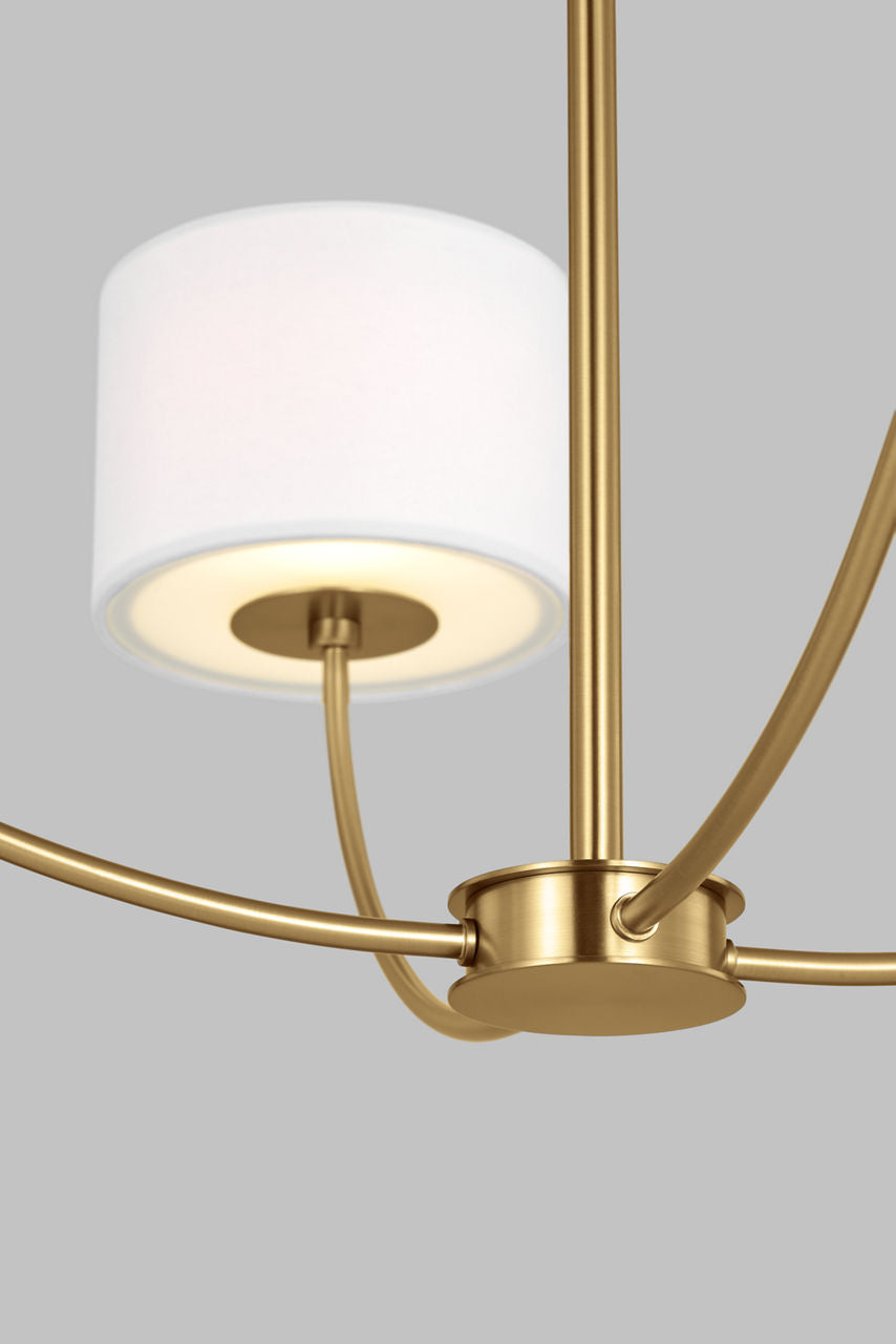 Sawyer Small Chandelier Burnished Brass