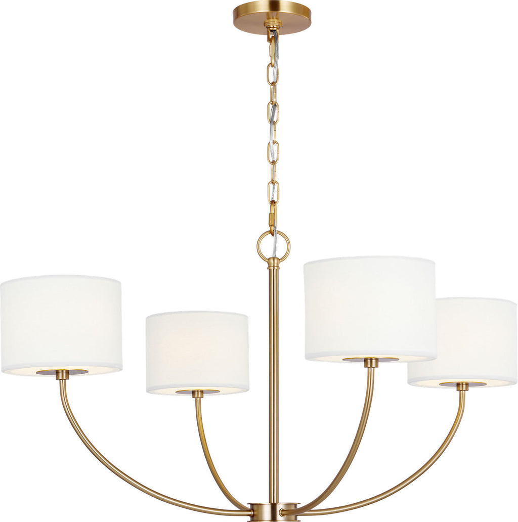 Sawyer Small Chandelier Burnished Brass