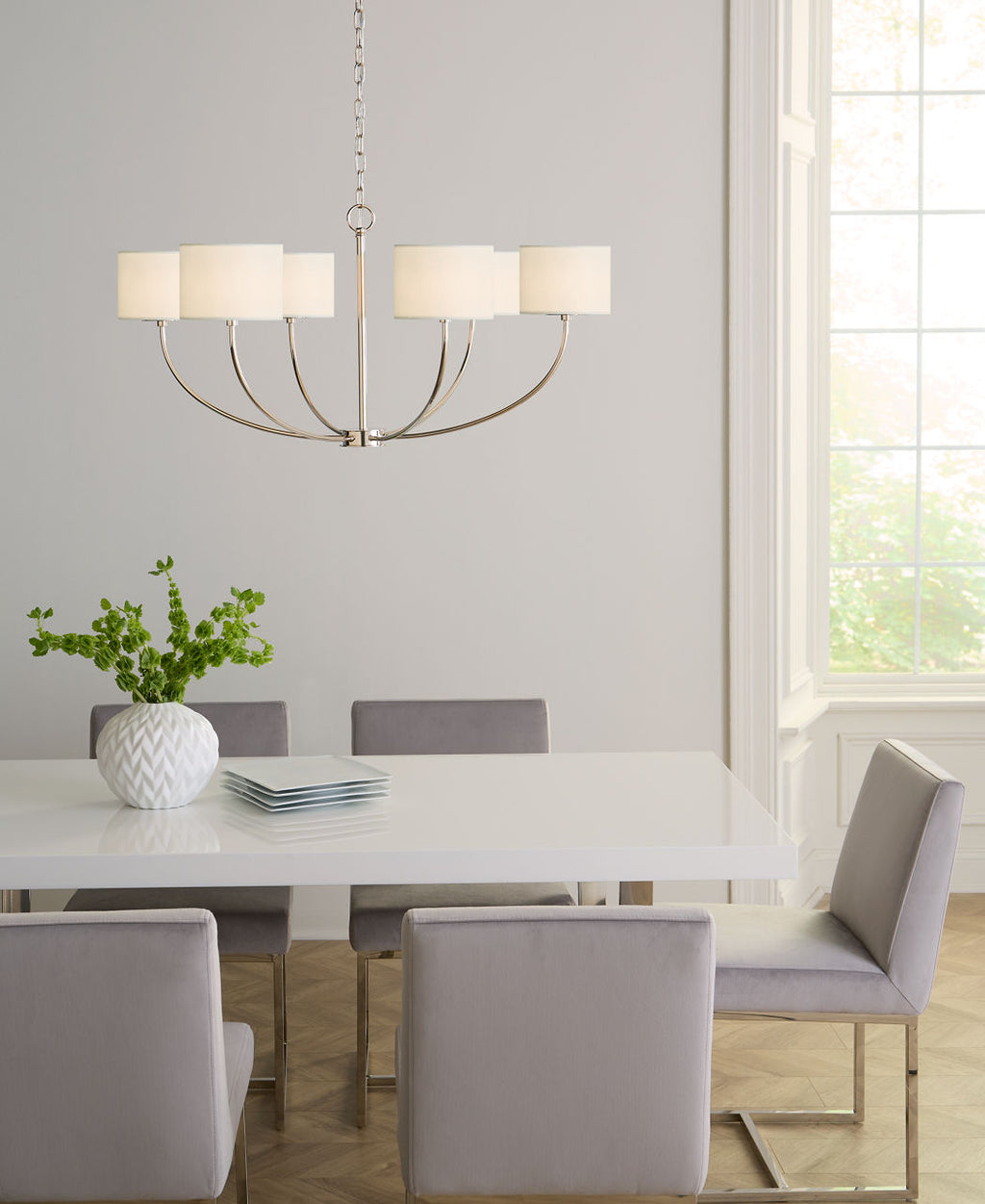 Sawyer Medium Chandelier Polished Nickel
