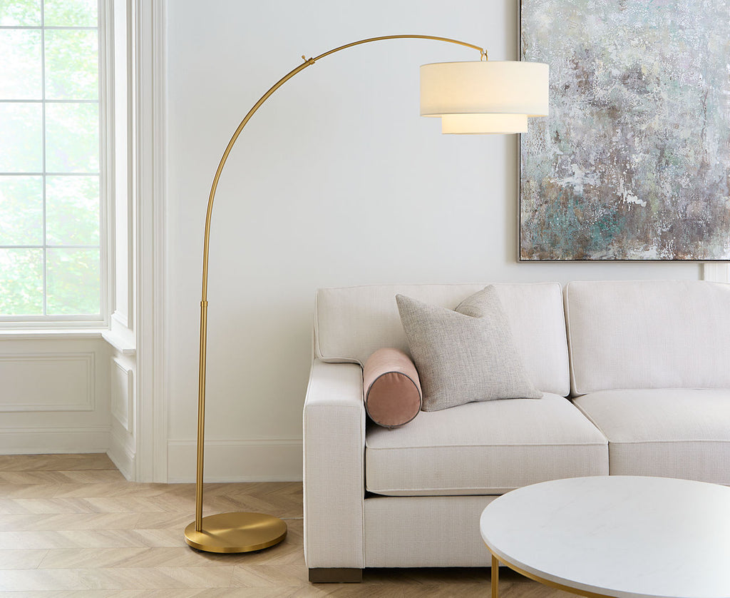 Sawyer Floor Lamp Burnished Brass Bulbs Inc