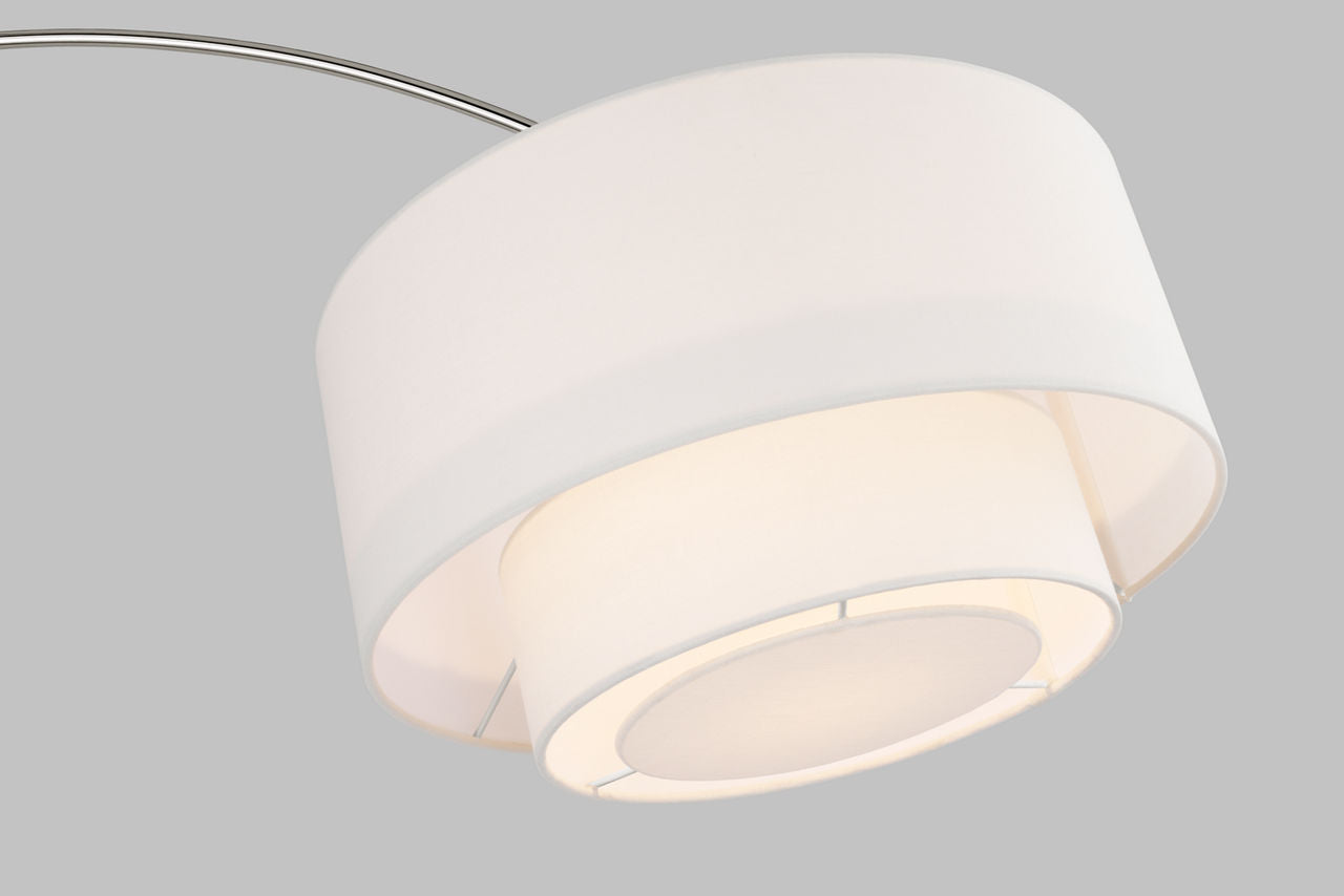 Sawyer Floor Lamp Polished Nickel Bulbs Included