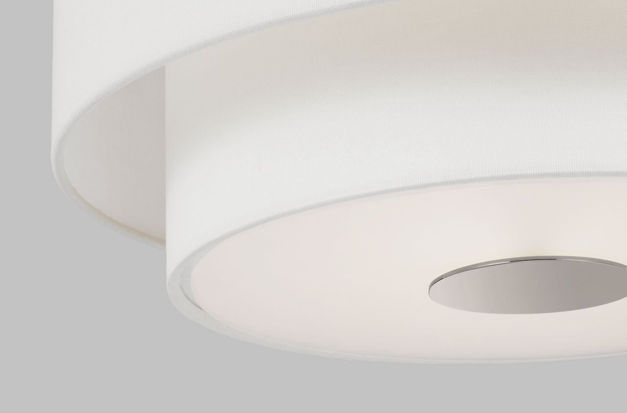Sawyer Flush Mount Polished Nickel