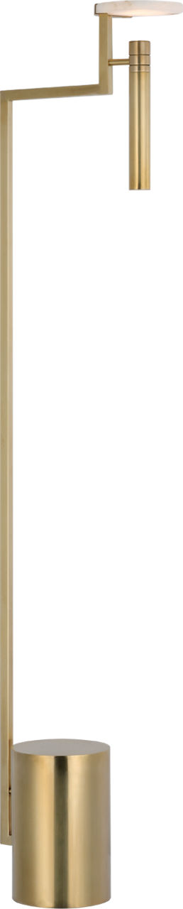 Melange 52" Floating Disc Floor Lamp | Antique-Burnished Brass | Alabaster