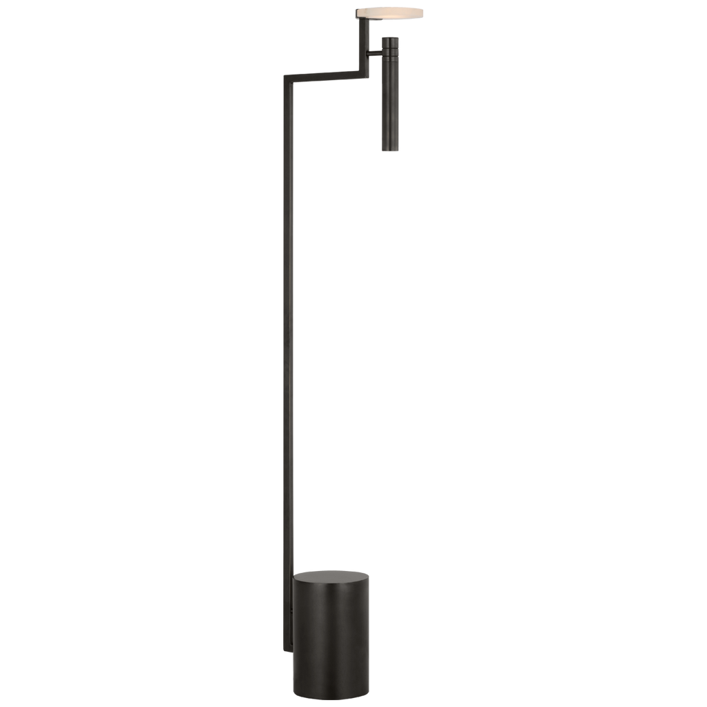 Melange 52" Floating Disc Floor Lamp | Bronze | Alabaster