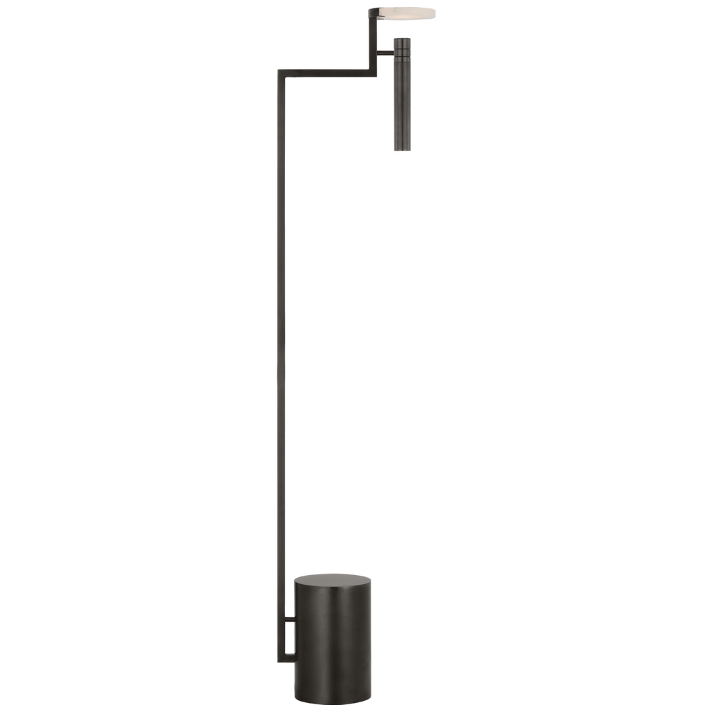 Melange 52" Floating Disc Floor Lamp | Bronze | Alabaster