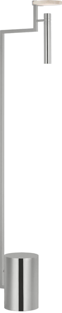 Melange 52" Floating Disc Floor Lamp | Polished Nickel | Alabaster