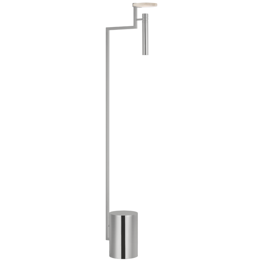 Melange 52" Floating Disc Floor Lamp | Polished Nickel | Alabaster