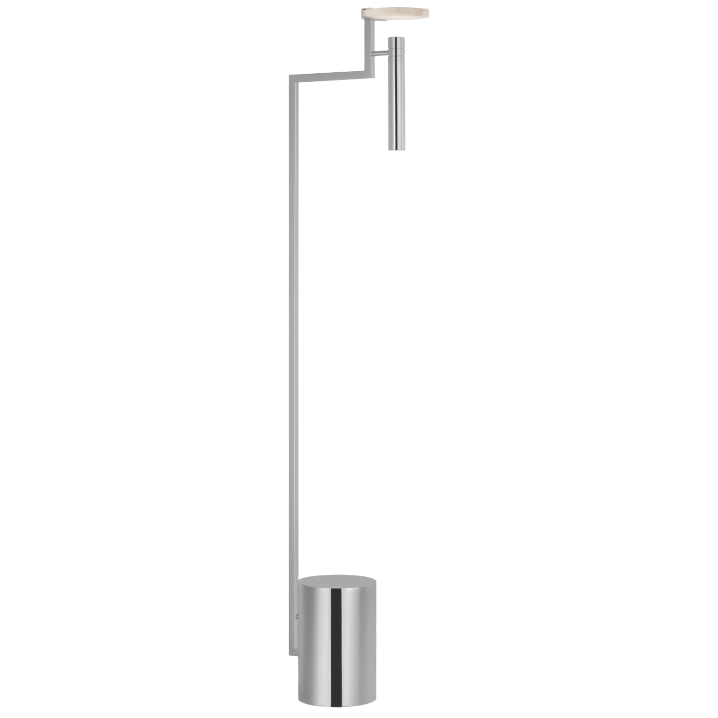 Melange 52" Floating Disc Floor Lamp | Polished Nickel | Alabaster