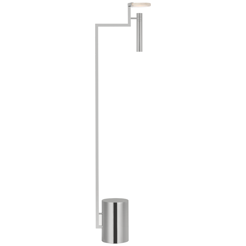 Melange 52" Floating Disc Floor Lamp | Polished Nickel | Alabaster