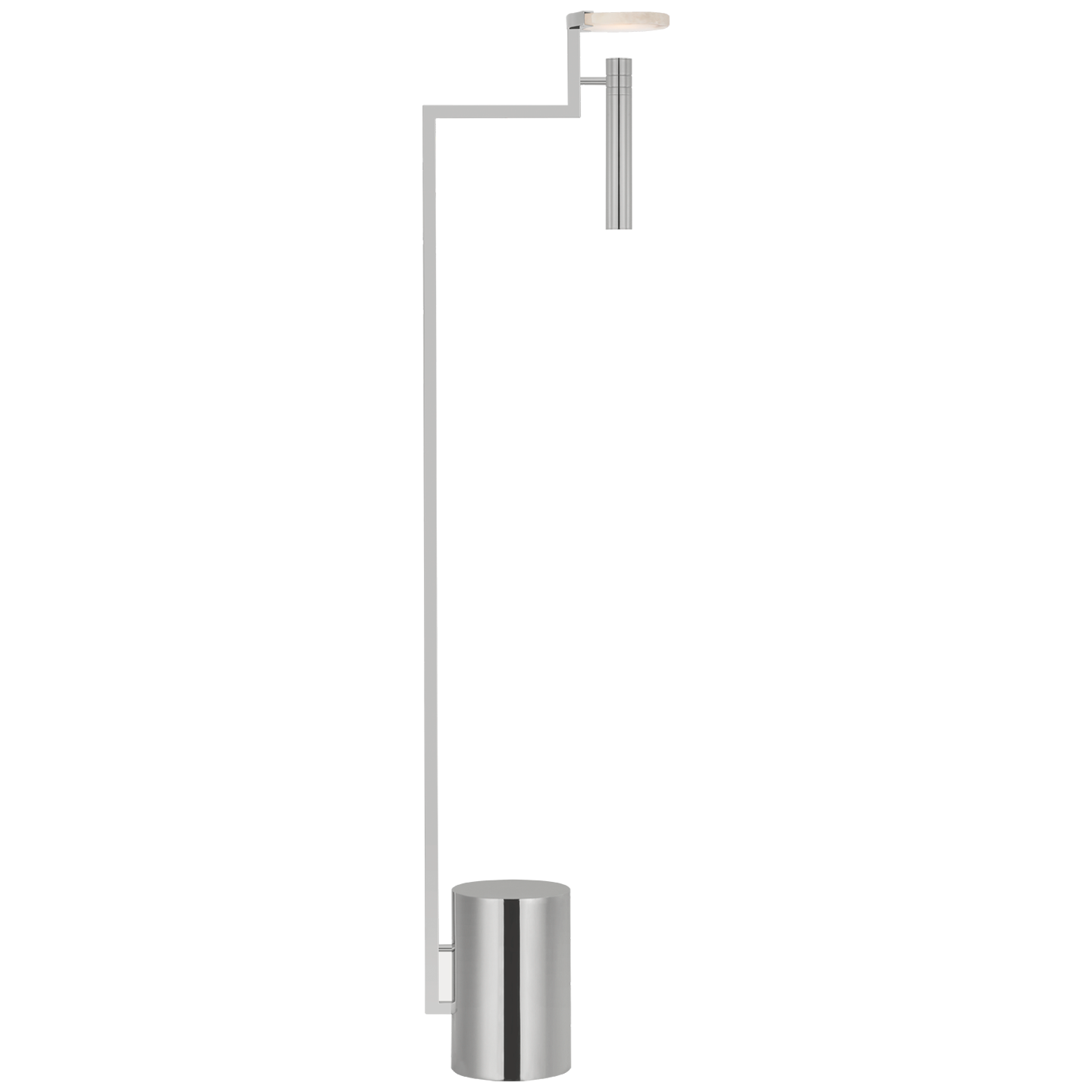 Melange 52" Floating Disc Floor Lamp | Polished Nickel | Alabaster