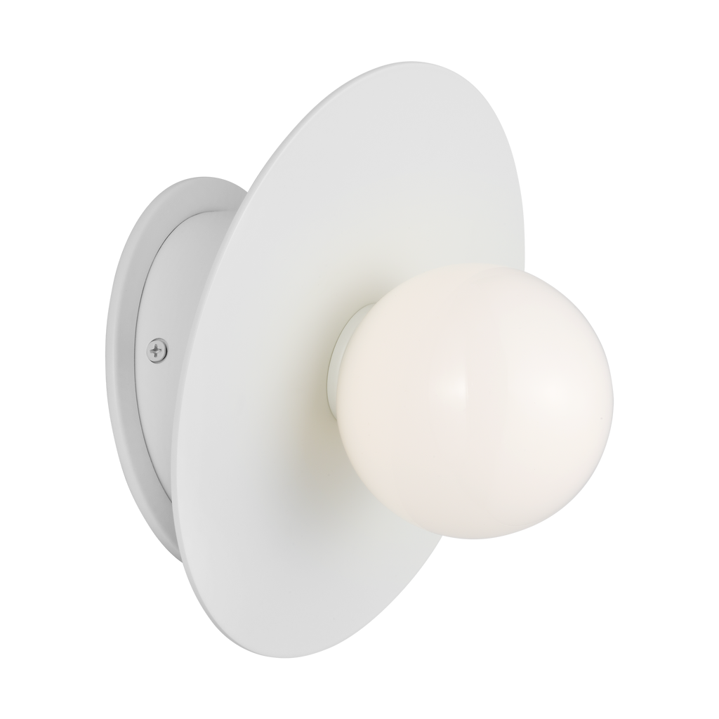 Nodes Large Angled Sconce | Matte White