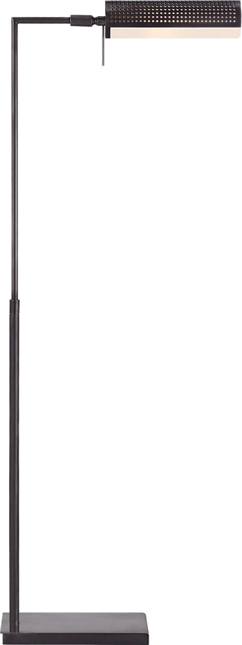 Precision Pharmacy Floor Lamp | Bronze | White Glass