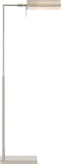 Precision Pharmacy Floor Lamp | Polished Nickel | White Glass