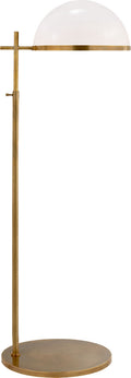 Dulcet Medium Pharmacy Floor Lamp | Antique-Burnished Brass | White Glass