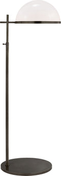 Dulcet Medium Pharmacy Floor Lamp | Bronze | White Glass