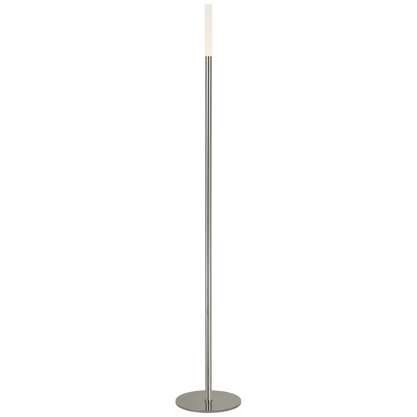 Rousseau 60" Floor Lamp | Polished Nickel | Etched Crystal