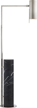 Alma Floor Lamp | Polished Nickel and Black Marble