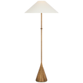 Zealous 62" Floor Lamp | Museum Brass | Linen Shade