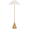 Zealous 62" Floor Lamp | Museum Gild | Linen Shade