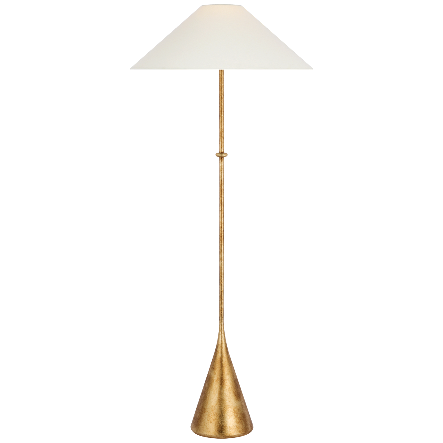 Zealous 62" Floor Lamp | Museum Gild | Linen Shade