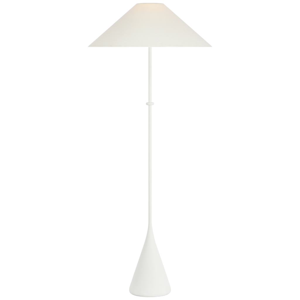 Zealous 62" Floor Lamp | Museum White | Linen Shade