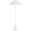 Zealous 62" Floor Lamp | Museum White | Linen Shade