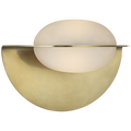 Fosse 9" Invertable Oval Sconce | Antique-Burnished Brass | Alabaster
