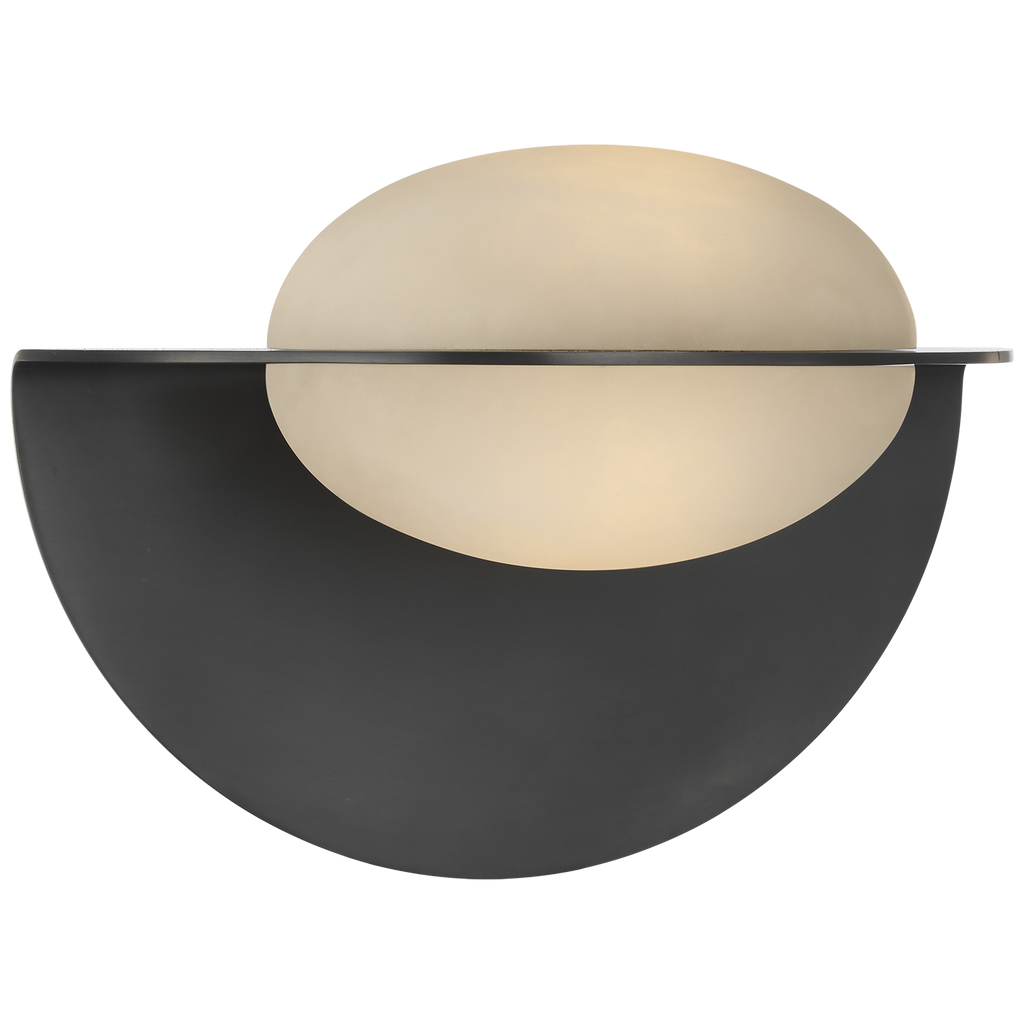 Fosse 9" Invertable Oval Sconce | Bronze | Alabaster