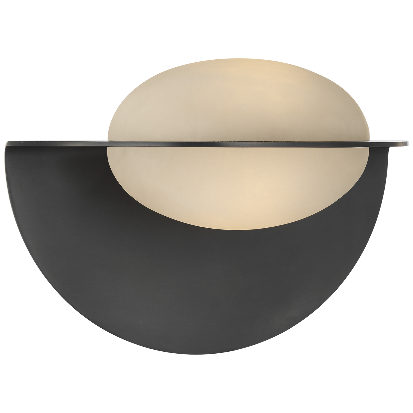 Fosse 9" Invertable Oval Sconce | Bronze | Alabaster