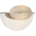 Fosse 9" Invertable Oval Sconce | Polished Nickel | Alabaster