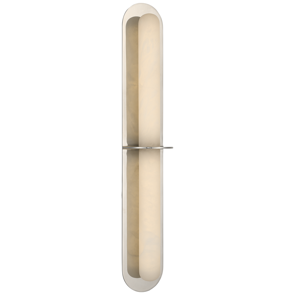 Fosse 28" Linear Tube Sconce | Polished Nickel | Alabaster