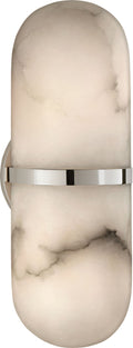 Melange Pill Form Sconce | Polished Nickel | Alabaster
