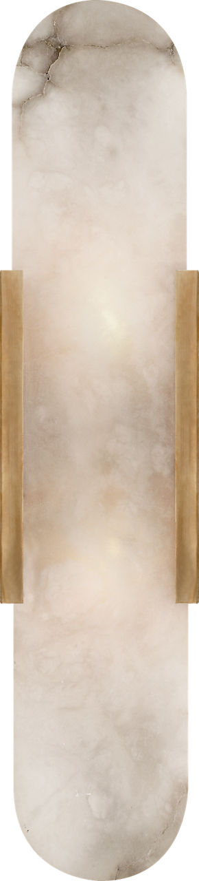 Melange Elongated Sconce | Antique-Burnished Brass | Alabaster