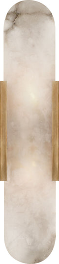 Melange Elongated Sconce | Antique-Burnished Brass | Alabaster