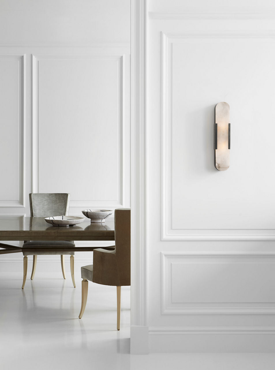 Melange Elongated Sconce | Bronze | Alabaster